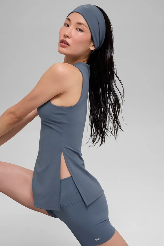 Débardeur avec soutien-gorge intégré Alo Softsculpt Precision – Bluestone