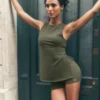 Débardeur avec soutien-gorge intégré Alo Softsculpt Precision - Vert olive