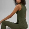 Débardeur avec soutien-gorge intégré Alo Softsculpt Precision - Vert olive