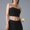 Débardeur avec soutien-gorge intégré « Doubles Only » - Noir