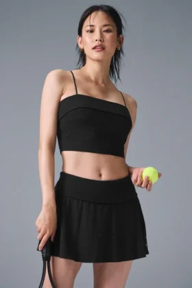 Débardeur avec soutien-gorge intégré « Doubles Only » - Noir