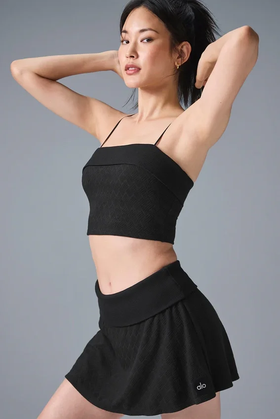 Débardeur avec soutien-gorge intégré « Doubles Only » - Noir