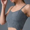 Débardeur à bretelles en maille denim - Gris acier/Anthracite