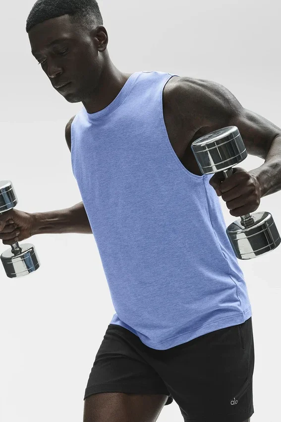 Débardeur Conquer Muscle - Bleu Provence chiné