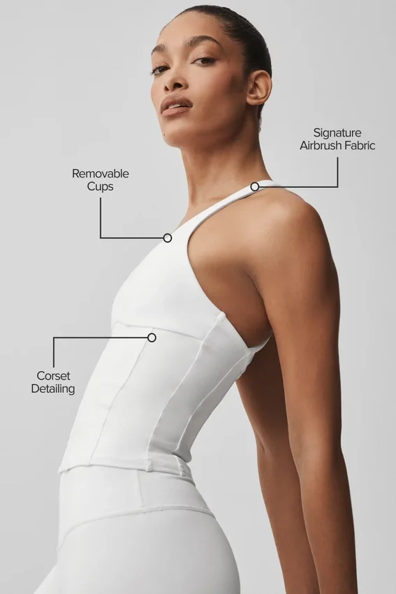Débardeur corset Airbrush Sparks Fly - Blanc