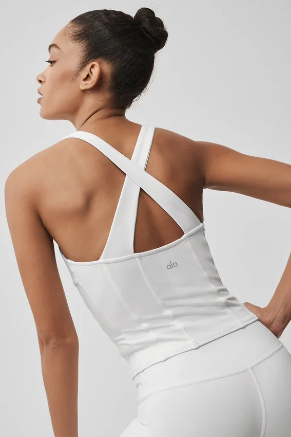 Débardeur corset Airbrush Sparks Fly - Blanc