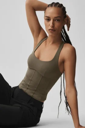 Débardeur corset Airbrush Sparks Fly – Olive Tree
