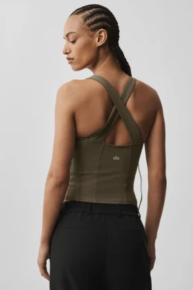 Débardeur corset Airbrush Sparks Fly – Olive Tree