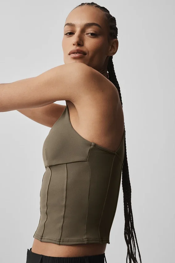 Débardeur corset Airbrush Sparks Fly – Olive Tree