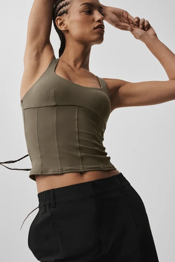Débardeur corset Airbrush Sparks Fly – Olive Tree