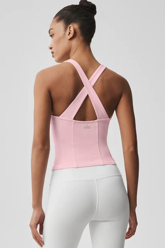 Débardeur corset Airbrush Sparks Fly - Rose vintage