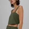 Débardeur court Dreamscape - Vert olive