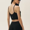 Débardeur court Heat Wave en soie et cachemire - Noir