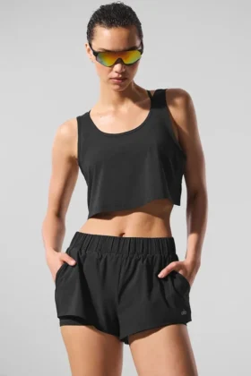 Débardeur court Sport Star – Noir