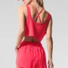 Débardeur court Sport Star - Rouge bonbon