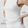 Débardeur côtelé « En Pointe » - Blanc