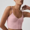 Débardeur « Delicate Lounge » à côtes – Rose vintage