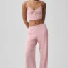 Débardeur « Delicate Lounge » à côtes – Rose vintage
