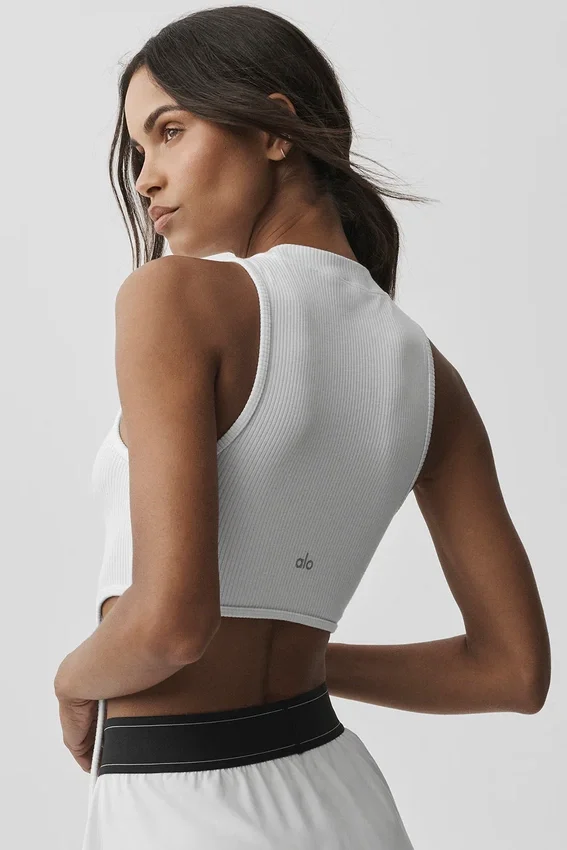 Débardeur Flaunt en tissu de bien-être côtelé - Blanc