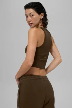 Débardeur Goddess Ribbed Go-To – Espresso