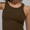 Débardeur Goddess Ribbed Go-To - Espresso