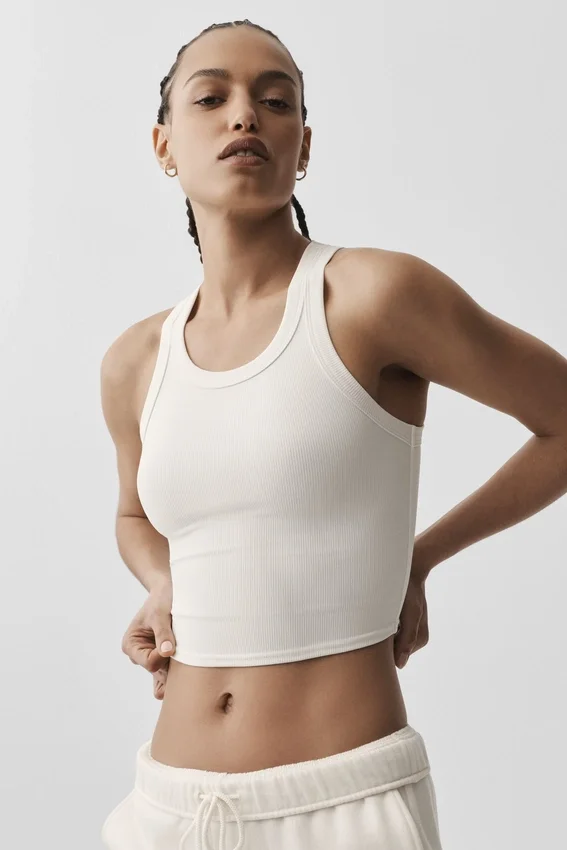Débardeur Goddess Ribbed Go-To - Ivoire