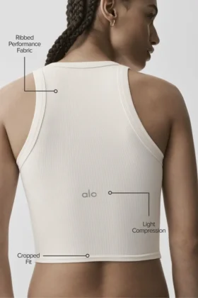Débardeur Goddess Ribbed Go-To – Ivoire