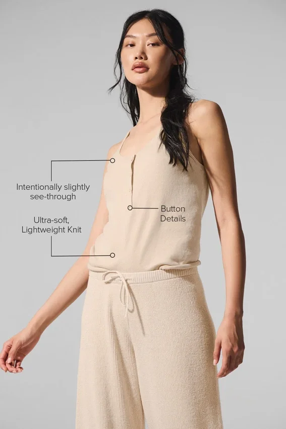 Débardeur Henley Supernatural Sweater - Macadamia
