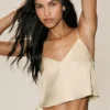 Débardeur Radiance en mélange de soie - Beige sable