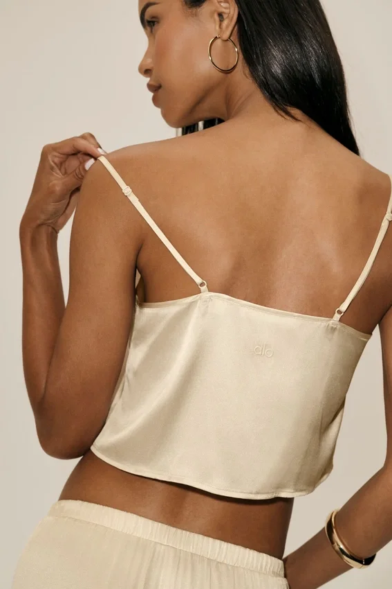 Débardeur Radiance en mélange de soie - Beige sable