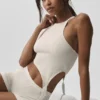 Débardeur Revelation en tissu côtelé Ribbed Alosoft - Oat Milk