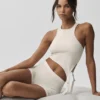 Débardeur Revelation en tissu côtelé Ribbed Alosoft - Oat Milk