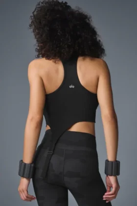 Débardeur Revelation en tissu Ribbed Alosoft – Noir