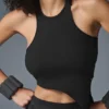 Débardeur Revelation en tissu Ribbed Alosoft – Noir