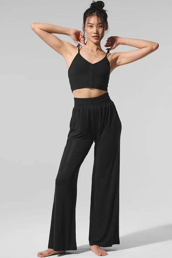 Débardeur « Ribbed Delicate Lounge » - Noir
