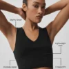 Débardeur sans coutures en pointelle - Noir