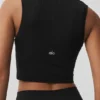 Débardeur sans coutures en pointelle - Noir