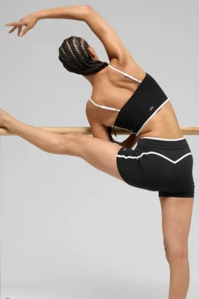 Débardeur-soutien-gorge « Airbrush » aux lignes épurées – Noir/Blanc