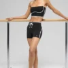 Débardeur-soutien-gorge « Airbrush » aux lignes épurées - Noir/Blanc