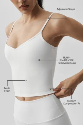 Débardeur-soutien-gorge Airbrush Refined – Blanc