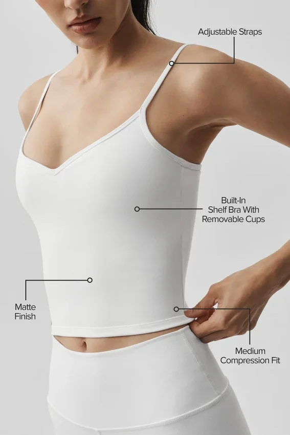 Débardeur-soutien-gorge Airbrush Refined - Blanc
