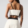 Débardeur-soutien-gorge Airbrush Streamlined - Ivoire/Noir