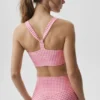 Débardeur-soutien-gorge Airlift à carreaux – Carreaux rose paradis