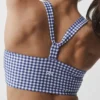 Débardeur à soutien-gorge Airlift Gingham Sleek – Vichy bleu marine