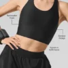 Débardeur-soutien-gorge Airlift Super Sleek - Noir