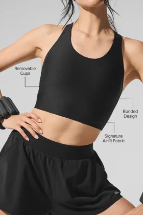 Débardeur-soutien-gorge Airlift Super Sleek – Noir