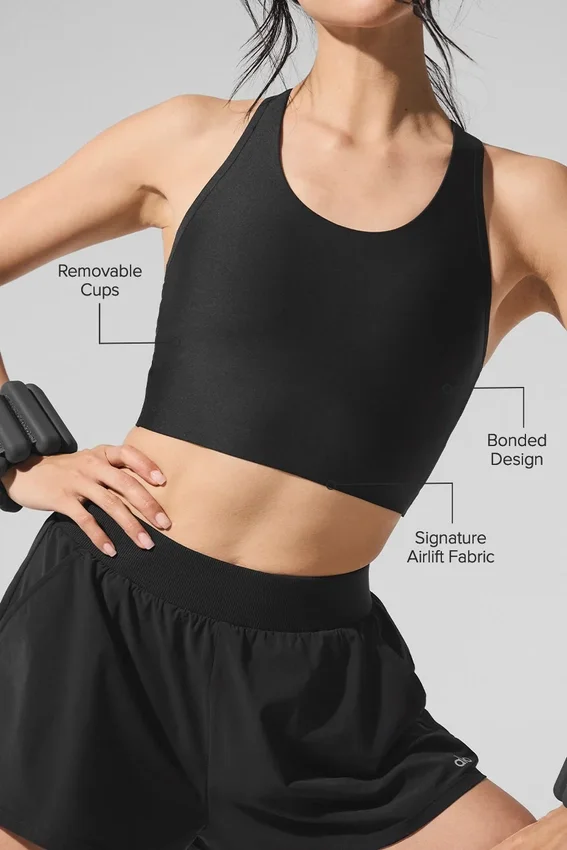 Débardeur-soutien-gorge Airlift Super Sleek - Noir