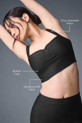 Débardeur-soutien-gorge Airlift « Turn It up » – Noir