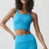 Débardeur-soutien-gorge Favorite sans coutures à côtes – Bleu azur