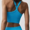 Débardeur-soutien-gorge Favorite sans coutures à côtes – Bleu azur
